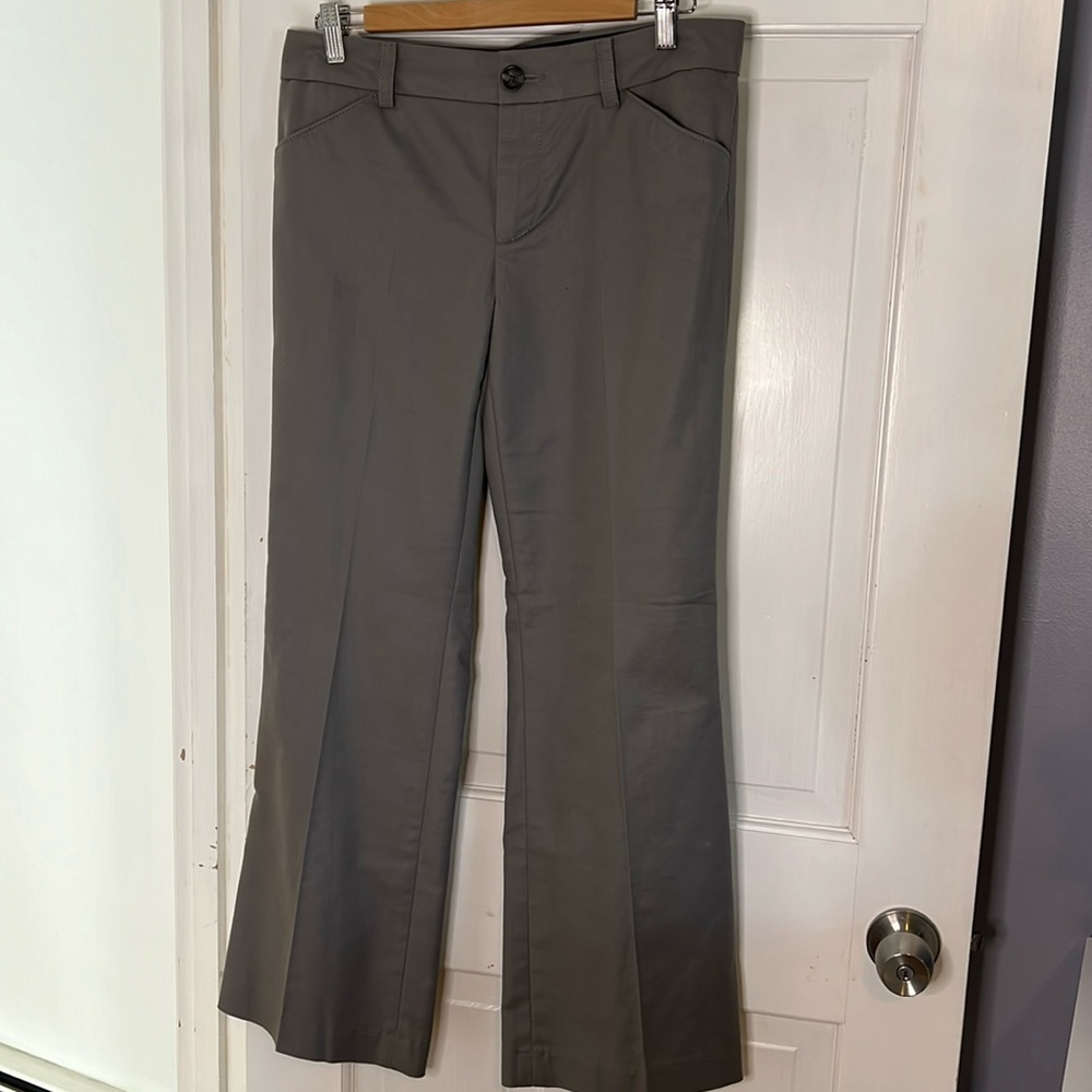 Banana Republic Gray Stretch Cotton Trousers Straight Leg 8P